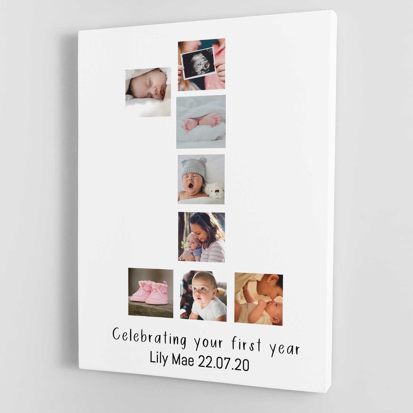 Celebrating Your First Year Photo Canvas Print